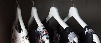Women&#39;s dresses on hangers
